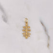 Dije Cruz de Caravaca 0.8gr / 2.5cm / Texturizada Oro Amarillo 18K #