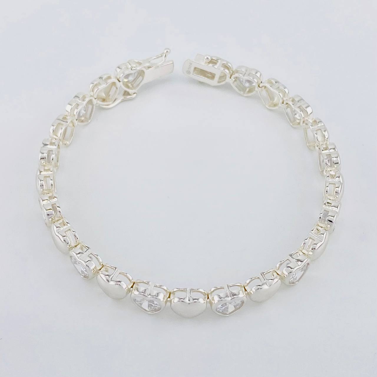 Pulso Corazón 16.55g / 18.5cm / 7.4mm Plata 925
