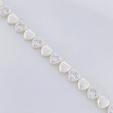 Pulso Corazón 16.5g / 18.5cm / 7.05mm Plata 925