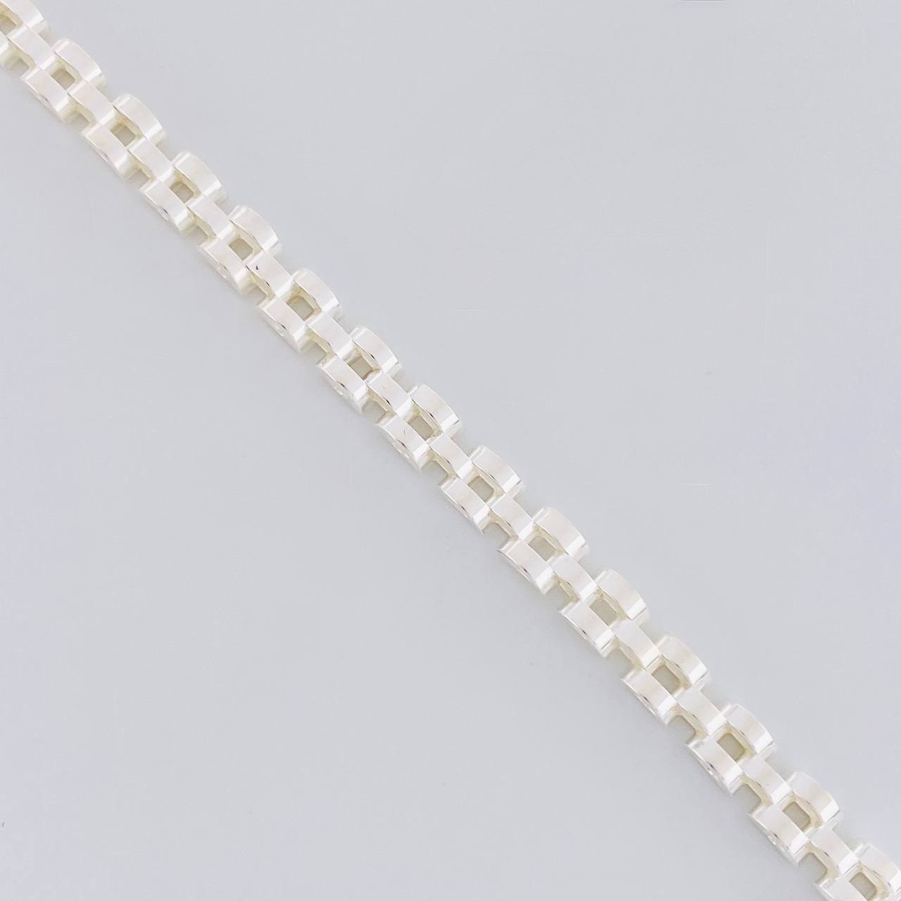 Pulso Eslabones Curvos 12.45g / 20.8cm / 4.9mm Plata 925