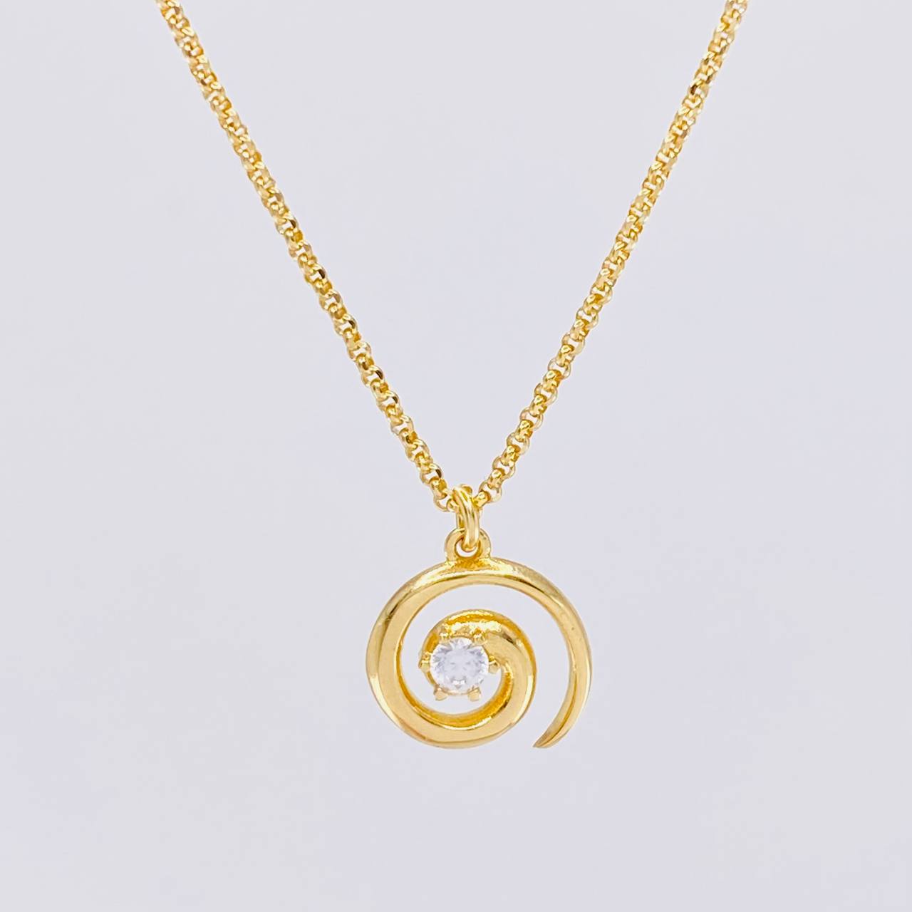 Cadena Aro Seguido Caracol 3.15g / 40cm / 1.25mm Plata Vermeil 925