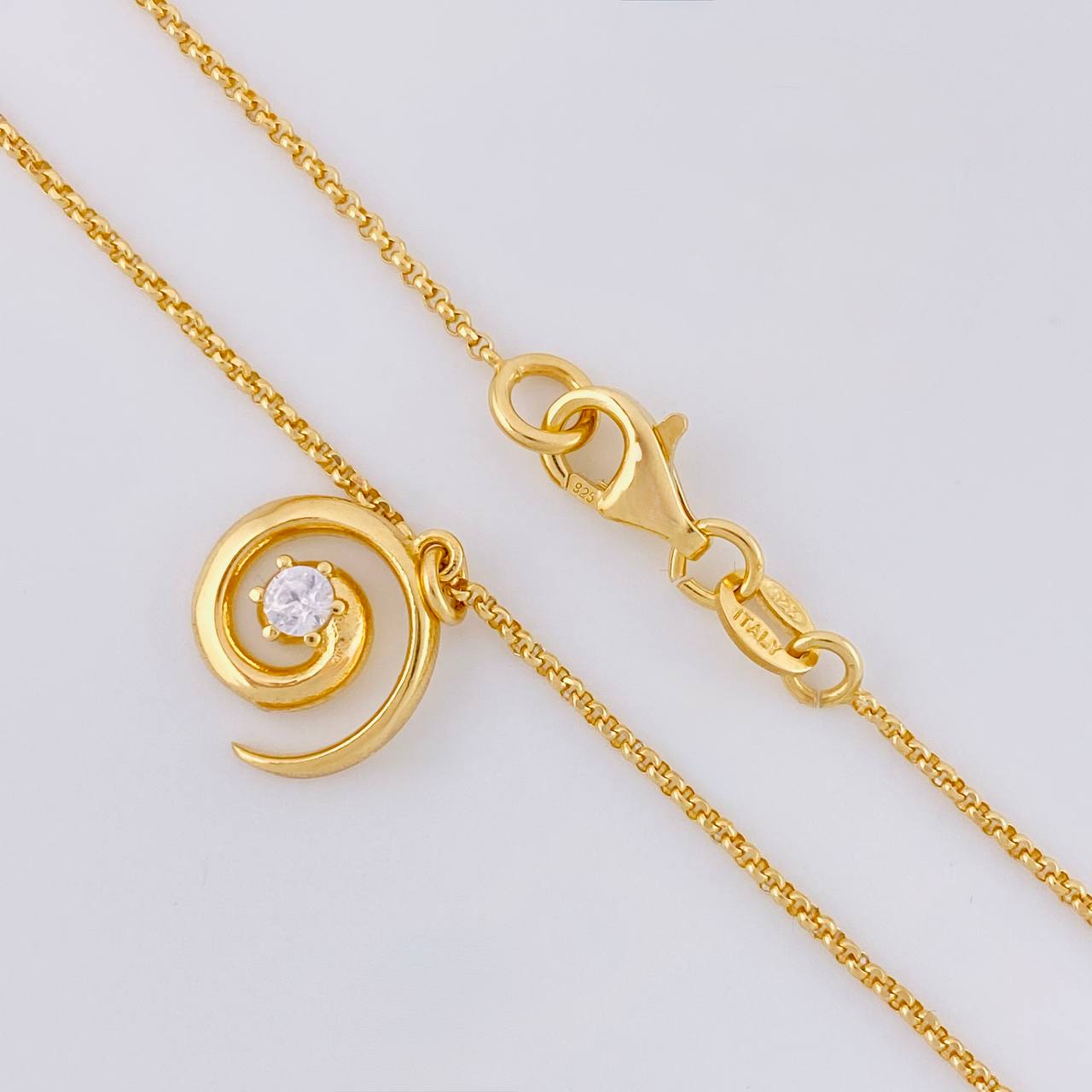 Cadena Aro Seguido Caracol 3.05g / 40cm / 1.1mm Plata Vermeil 925