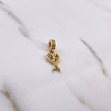 Dije Raquetas 1.95gr / 2.4cm / Circones Azules Blancos Oro Amarillo 18K $