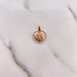 Dije Corazon Medalla Fe 1.4gr / 1.8cm / Circones Blancos Oro Rosa 18K $