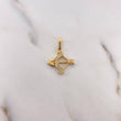 Dije Flecha Y Arco 1.5gr / 2.2cm / Circones Blancos Oro Amarillo 18K $