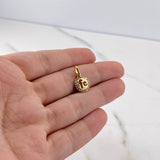 Dije Fe Medalla 1.05gr / 1.6cm / Circones Blancos Oro Amarillo 18K $