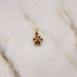 Dije Huella 0.5gr / 1.4cm / Circones Negros Oro Amarillo 18K #