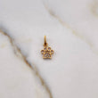 Dije Huella 0.5gr / 1.4cm / Circones Blancos Oro Amarillo 18K #