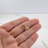 Dije Corona Corazon 0.45gr / 1.3cm / Plano Oro Amarillo 18K $