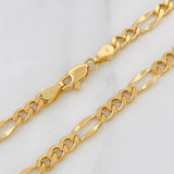 Cadena Figaro 7.95g / 45cm / 4.33mm Oro Amarillo 18K
