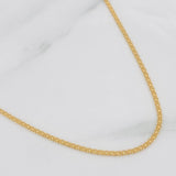 Cadena China 2.3g / 60cm / 1.2mm Oro Amarillo 18K