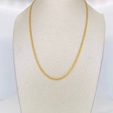 Cadena China 3.1g / 50cm / 2.17mm Oro Amarillo 18K