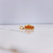Dije Zapato 2.65gr / 2.2cm / Circones Naranjas Oro Amarillo 18K #