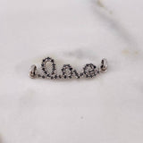 Herraje Love 2.15gr / 3.6cm / Circones Negros Oro Blanco 18K $