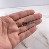 Herraje Love 2.15gr / 3.6cm / Circones Negros Oro Blanco 18K $