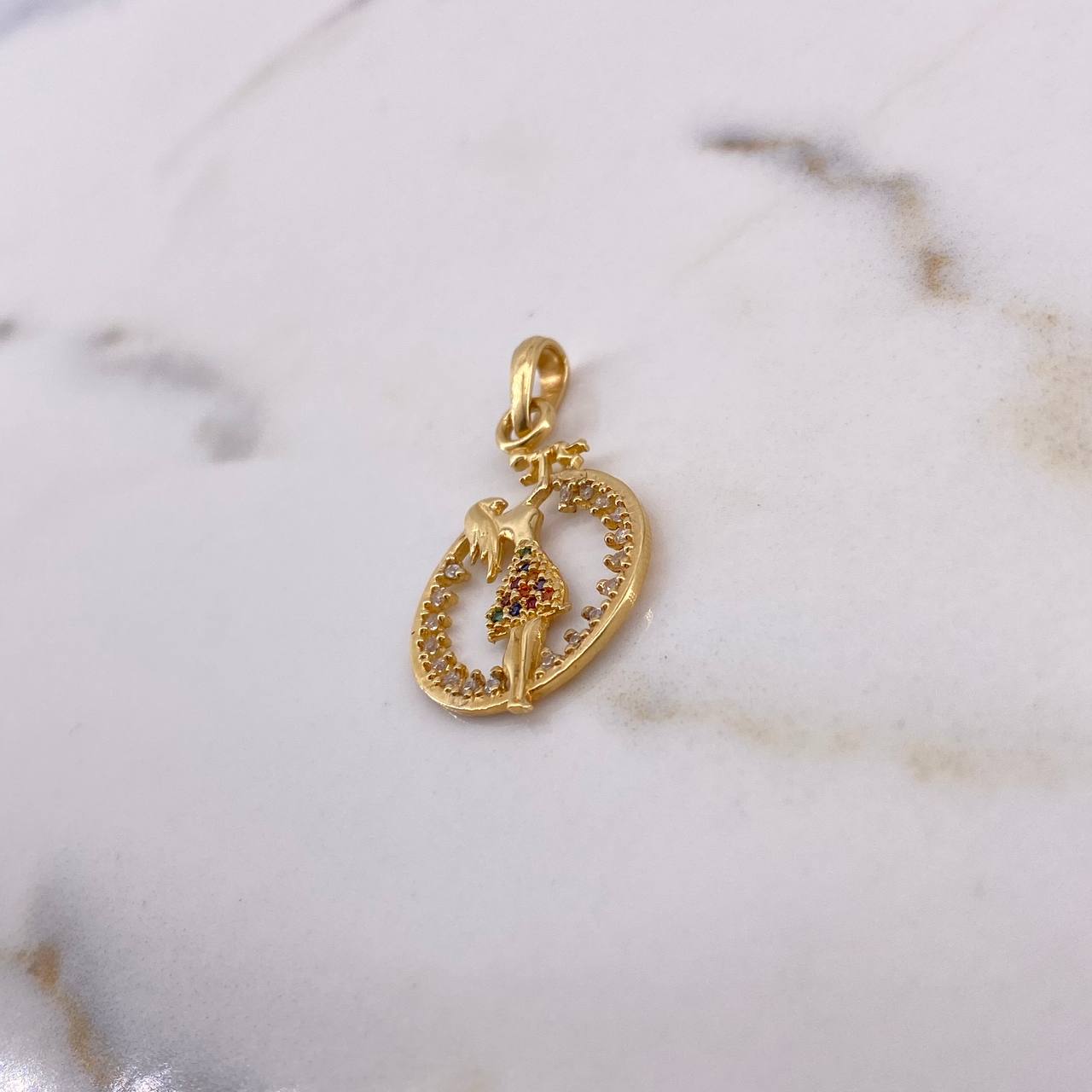 Dije Madre 2gr / 3.2cm / Circones Colores Oro Amarillo 18K $