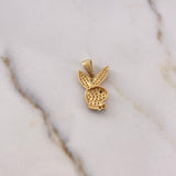 Dije Conejo 1.95gr / 2.2cm / Circones Negros Blancos Oro Amarillo 18K $