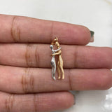 Dije Pareja 2.4gr / 2.7cm / Dos Oros Blanco Rosa 18K $