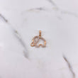 Dije Silueta Elefante 1.6gr / 2cm / Circones Azul Blancos Oro Rosa 18K $