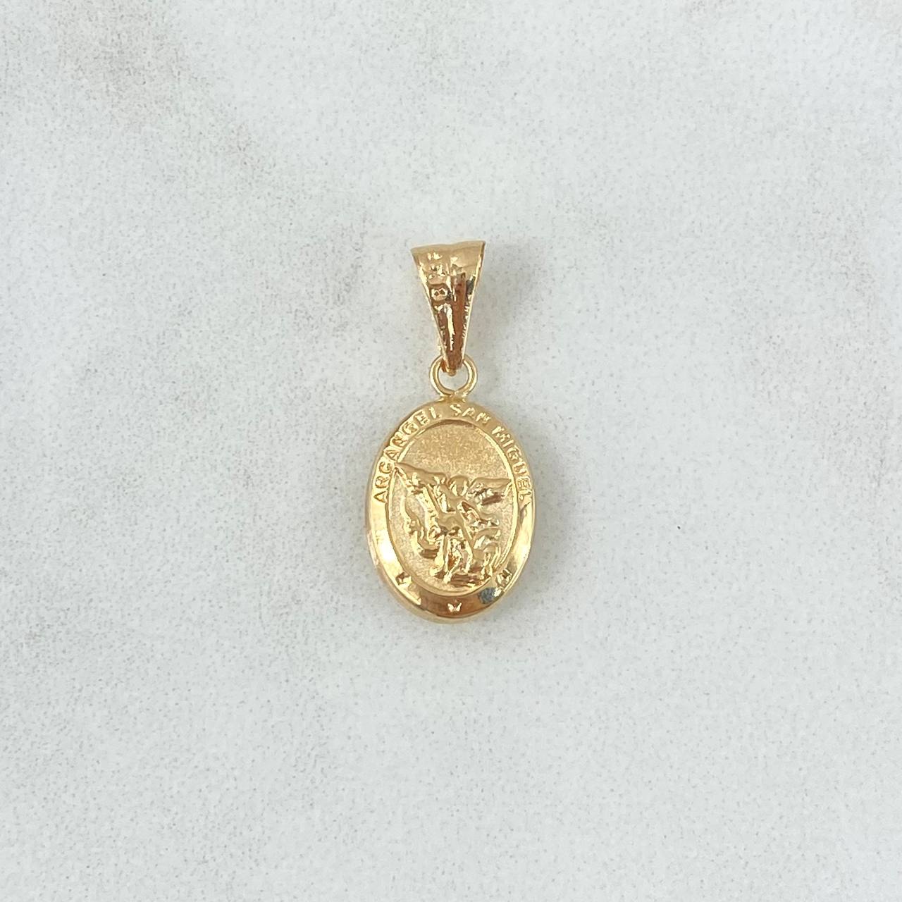 Dije San Miguel Arcangel 0.65gr / 2.1cm / Troquelado Oro Amarillo 18K