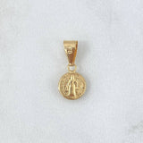 Dije San Benito 0.4gr / 1.8cm / Troquelado Oro Amarillo 18K