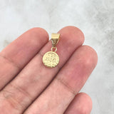 Dije San Benito 0.4gr / 1.8cm / Troquelado Oro Amarillo 18K