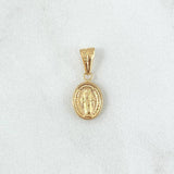 Dije Virgen Milagrosa 0.5gr / 2cm / Troquelado Oro Amarillo 18K