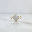 Herraje Trébol VCyA 0.4gr / 1.4cm / Blanco Electrostático Oro Amarillo 18K