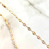 Rosario GC Virgen Milagrosa Cruz Tres Puntas 5.4gr / 50cm / 3mm-4mm Tres Oros 18K *
