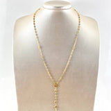 Rosario GC Virgen Milagrosa Cruz Tres Puntas 5.4gr / 50cm / 3mm-4mm Tres Oros 18K *