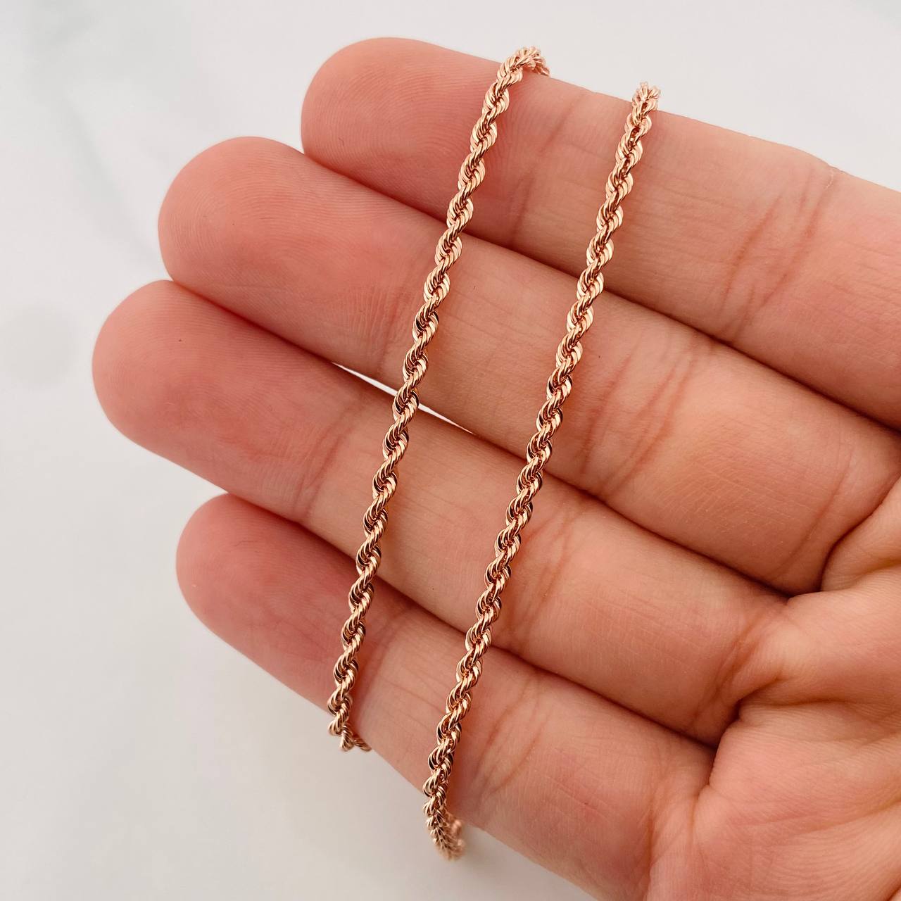 Cadena Lazo 3.75g / 60cm / 2.09mm Oro Rosa 18K