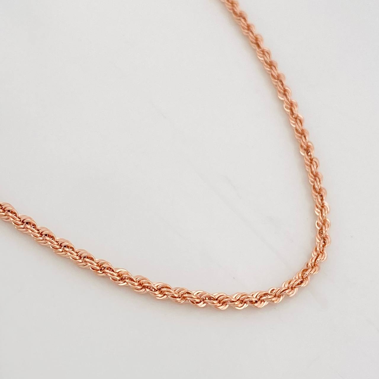 Cadena Lazo 3.75g / 60cm / 2.09mm Oro Rosa 18K
