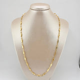 Cadena Rustica Rombo Punteado 10.75gr / 60cm / 4.3mm Oro Amarillo 18K ©