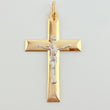 Dije Cruz Cristo 3gr / 5cm / Dos Oros Amarillo Blanco +4 18K ©