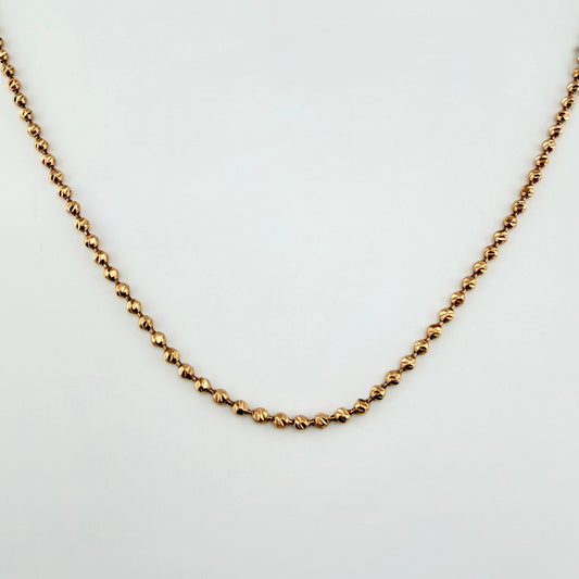 Cadena Militar 17.05gr / 60cm / 3mm Oro Rosa Nac.Esp. 18K