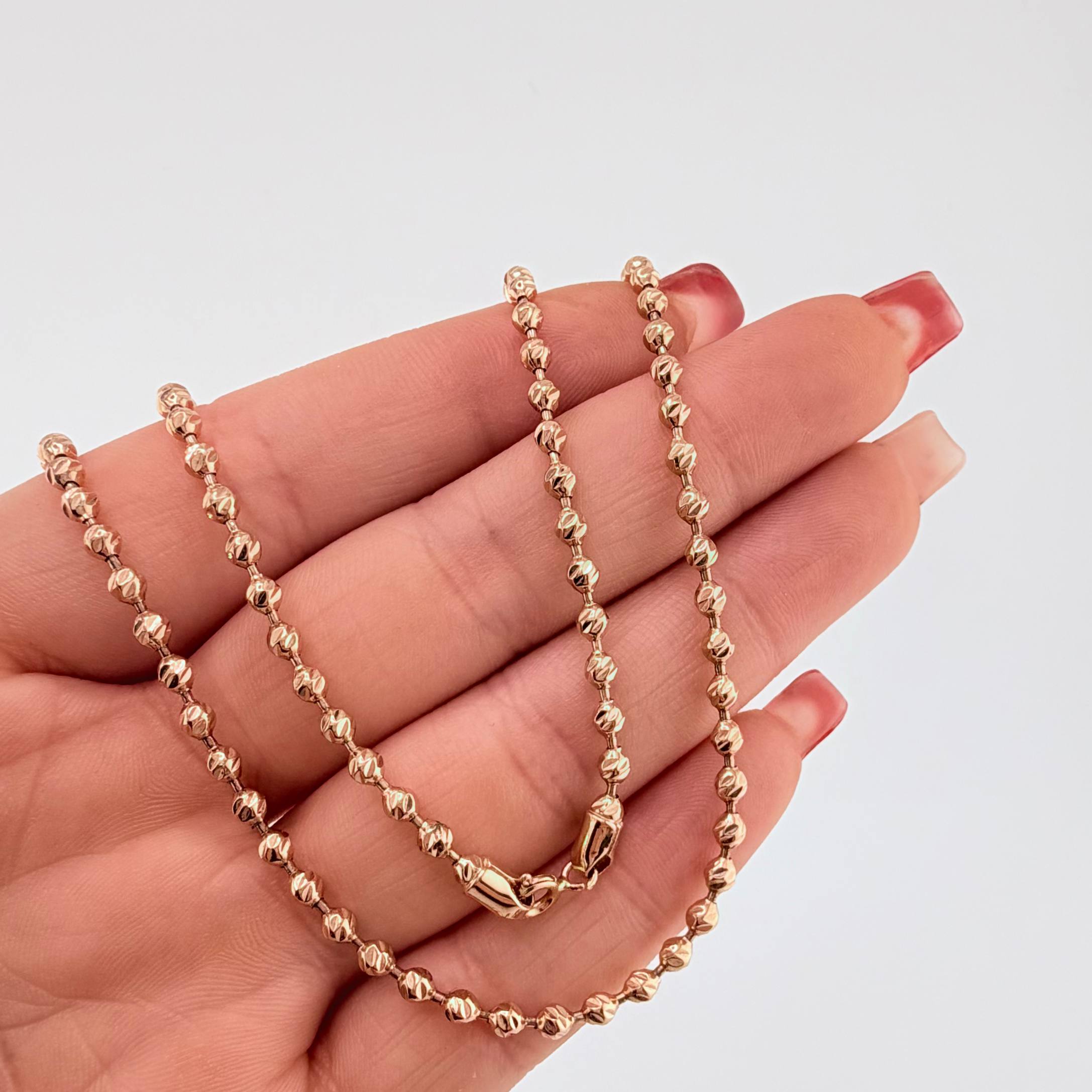 Cadena Militar 17.05gr / 60cm / 3mm Oro Rosa Nac.Esp. 18K