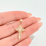 Dije Cruz Latina Superpuesta 1gr / 1.7cm / Oro Amarillo 18K ©