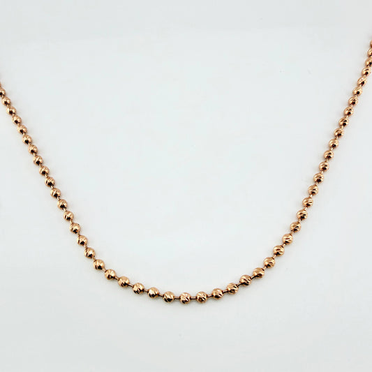 Cadena Militar 16.3gr / 40cm / 4mm Oro Rosa Nac.Esp. 18K