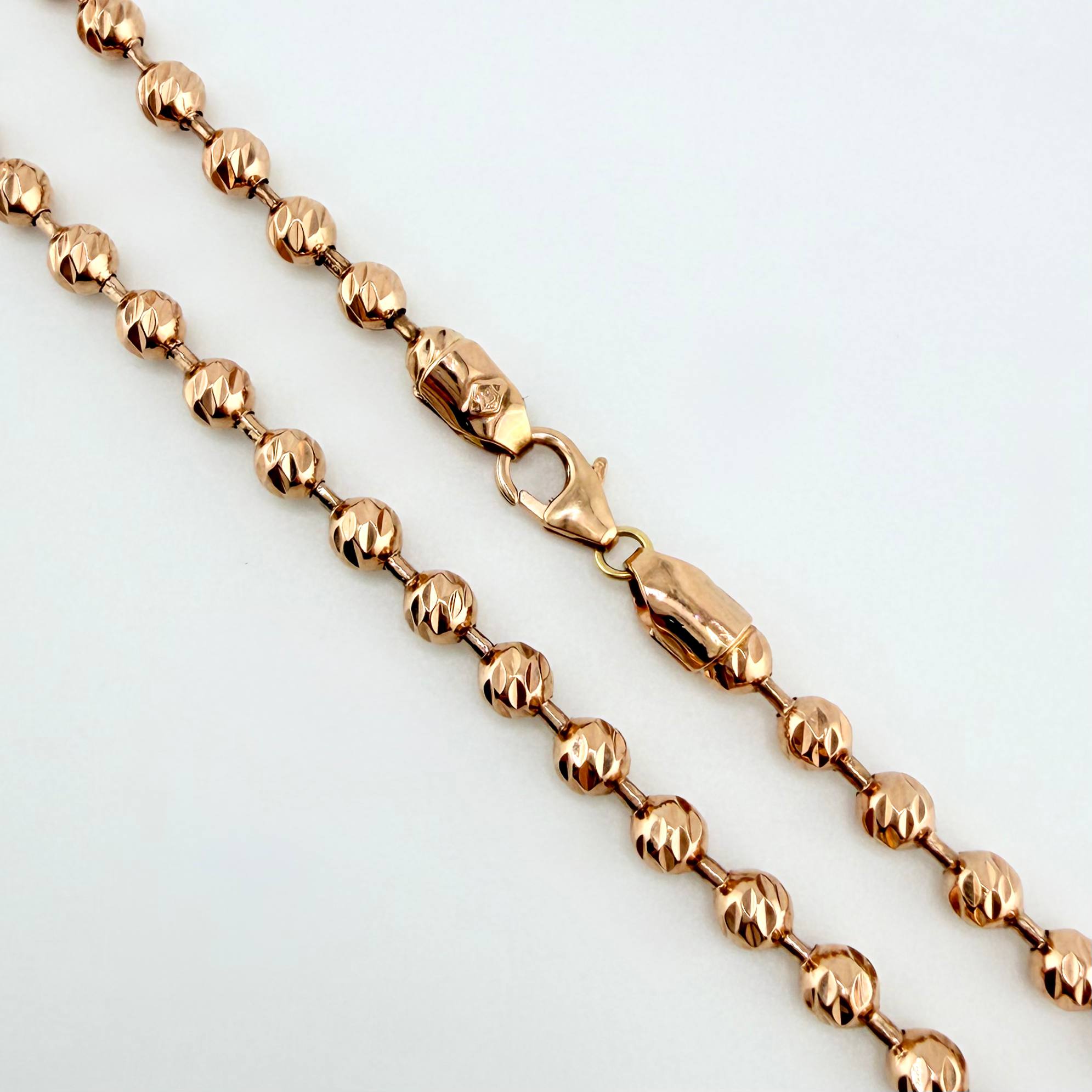 Cadena Militar 16.3gr / 40cm / 4mm Oro Rosa Nac.Esp. 18K