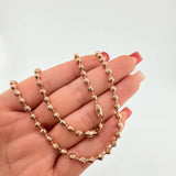 Cadena Militar 16.3gr / 40cm / 4mm Oro Rosa Nac.Esp. 18K