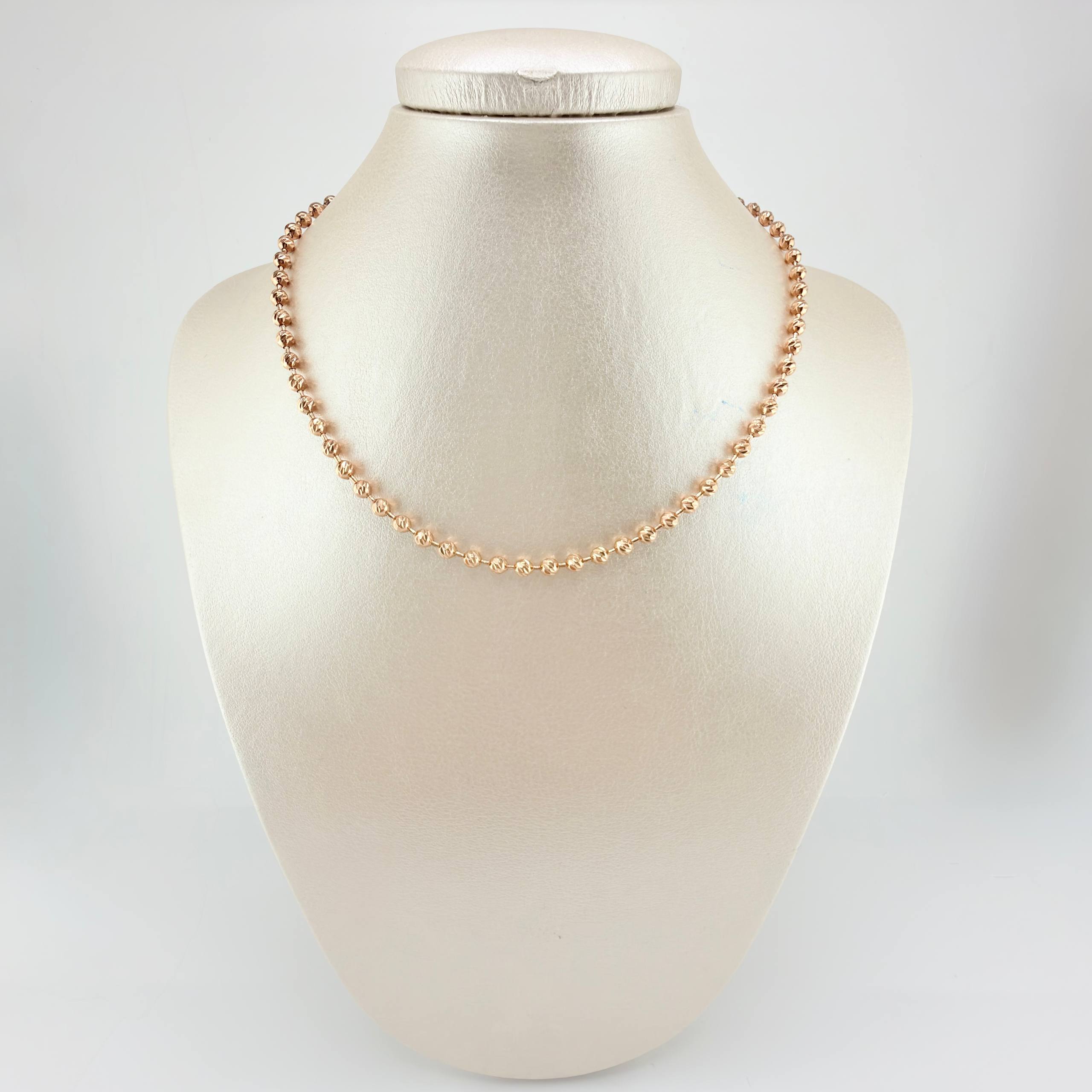 Cadena Militar 16.3gr / 40cm / 4mm Oro Rosa Nac.Esp. 18K