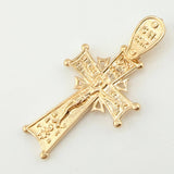 Dije Cruz Cristo Ornamentada 5gr / 4cm / Oro Amarillo 18K ©