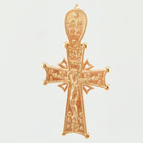 Dije Cruz Cristo Ornamentada 5gr / 4cm / Oro Amarillo 18K ©