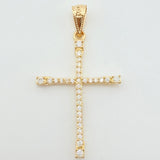 Dije Cruz Tupida 1.1gr / 3.3cm / Oro Amarillo 18K ©
