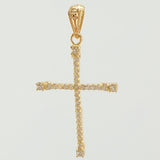 Dije Cruz Tupida 1.15gr / 3.3cm / Oro Amarillo 18K *