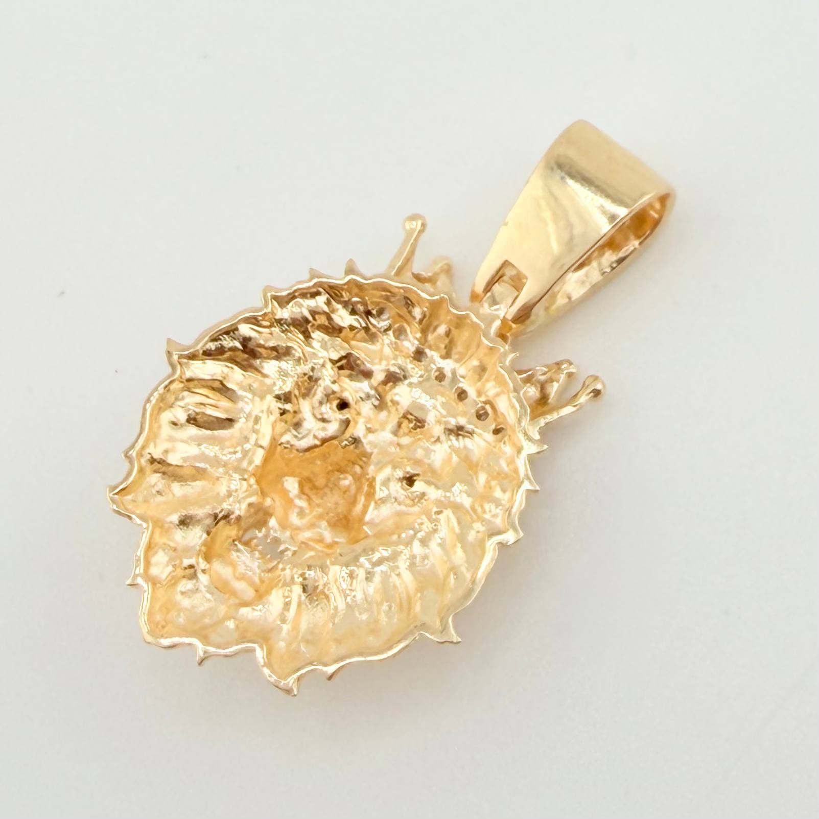 Dije Leon 3.3 g / 2.5 cm Dos Oros Amarillo Blanco 18K