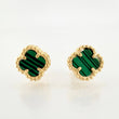 Topos Trebol Verde 1.75gr / 7mm Oro Amarillo Nac.Esp. 18K