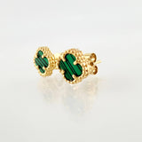Topos Trebol Verde 1.75gr / 7mm Oro Amarillo Nac.Esp. 18K