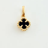 Dije Trebol Negro 1.15gr / 1.6cm / Oro Amarillo Nac.Esp. 18K ©