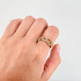 Anillo Carriles Entrelazados 4.35gr / T7 1/4 / Oro Amarillo 18K